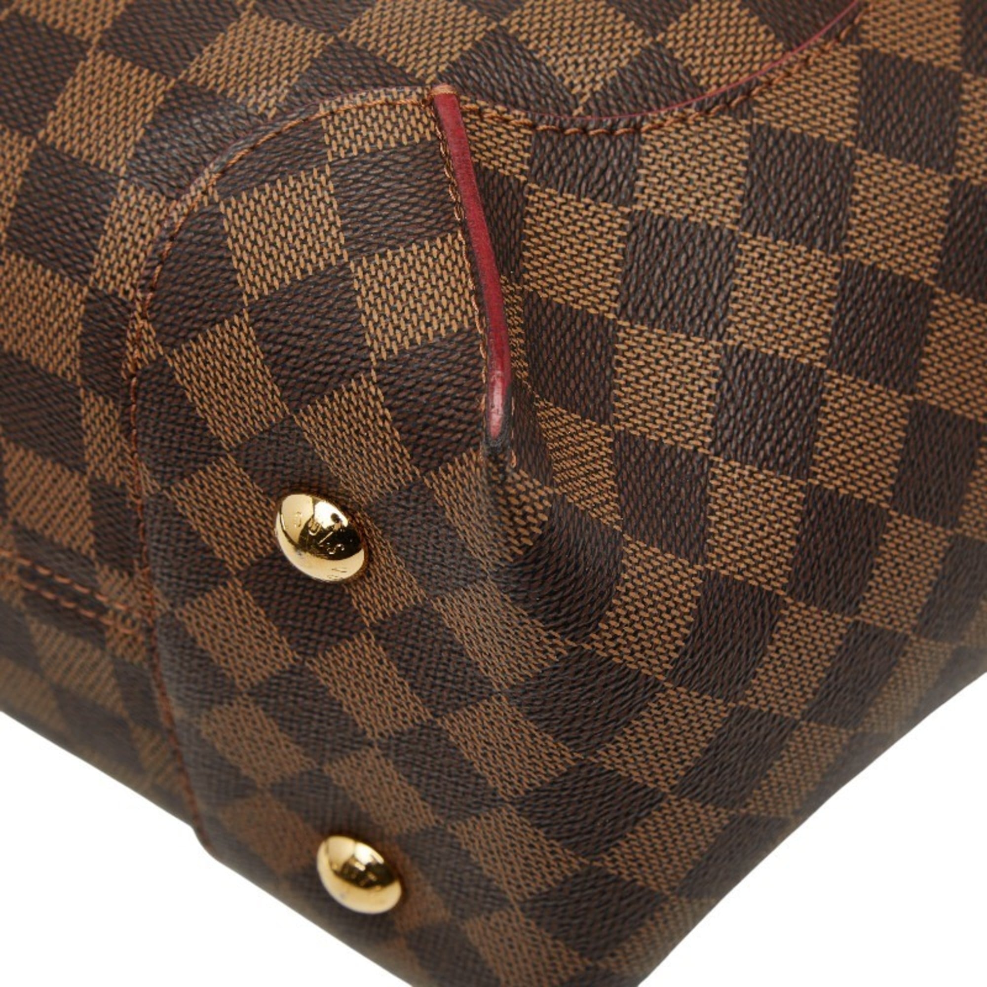 Louis Vuitton Brown Red Color Pvc Leather Shoulder Bag