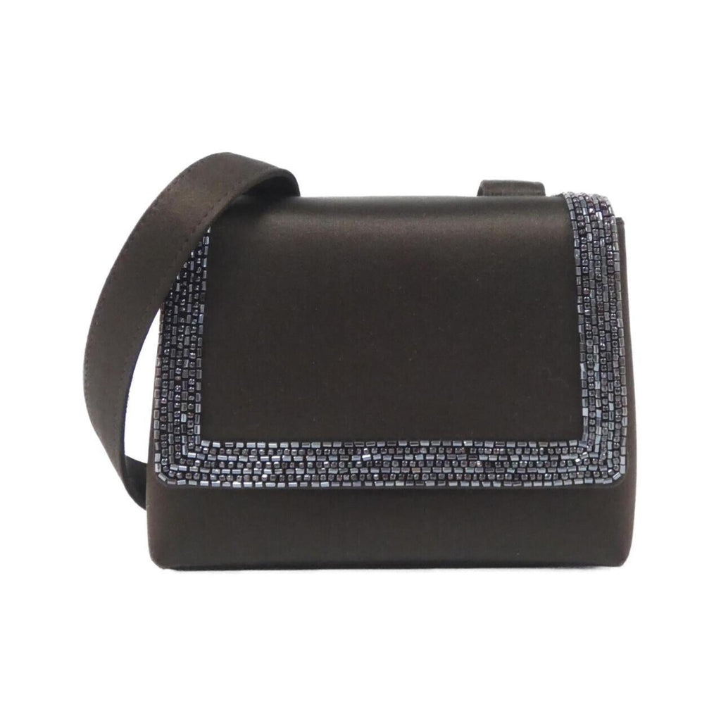 Chanel Brown Satin Beads Shoulder Bag