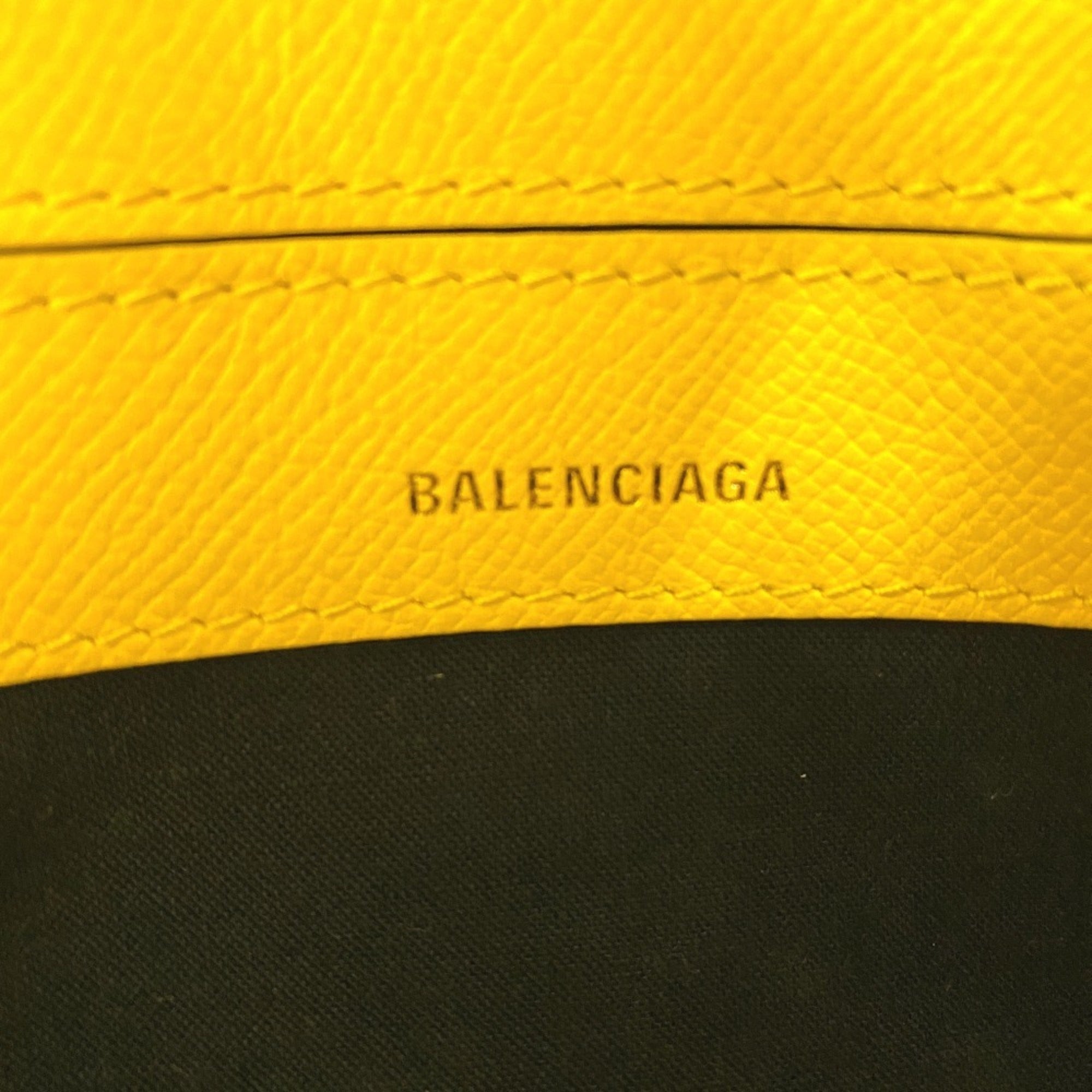 Balenciaga Yellow Leather Handbag Shoulder