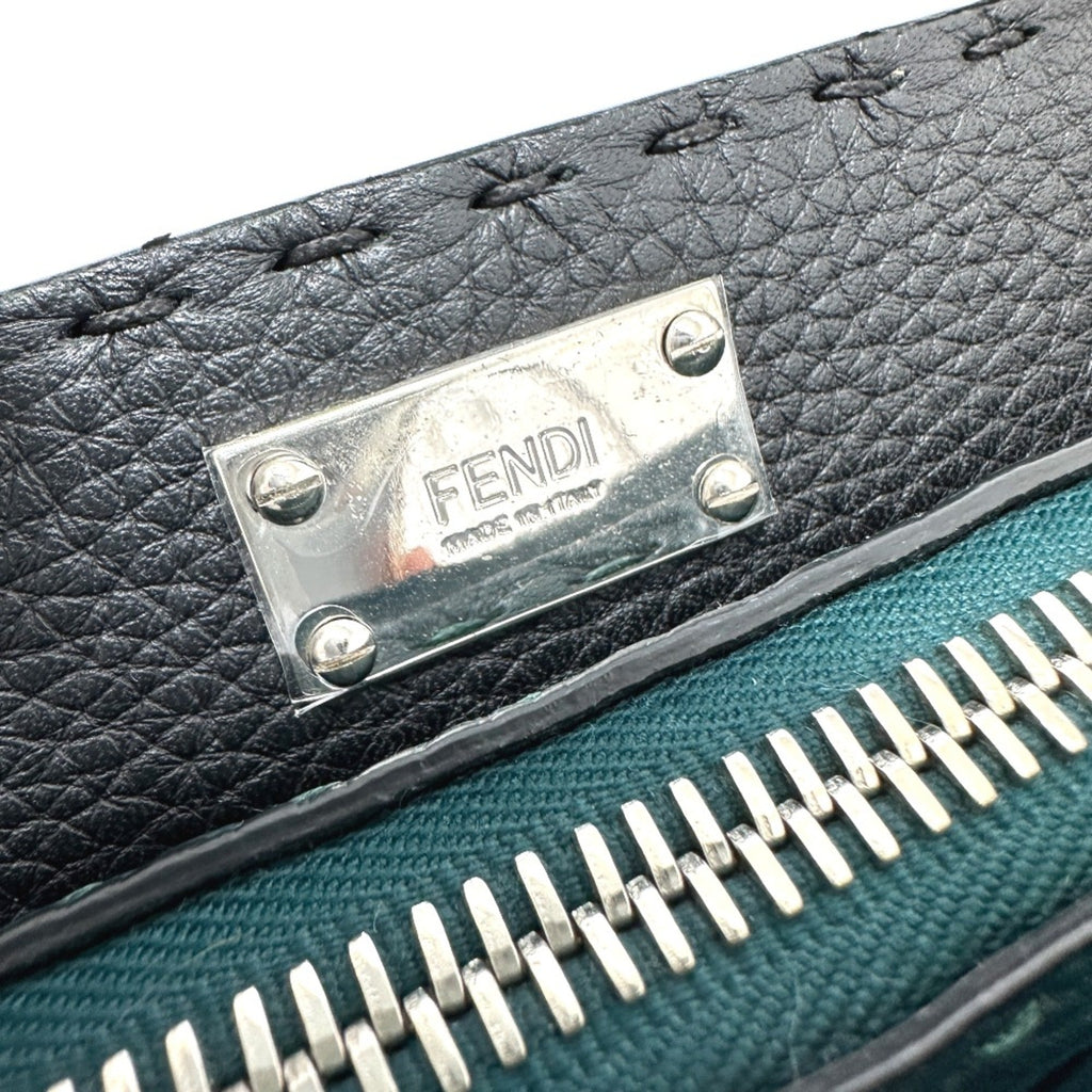 Fendi Blue Leather Briefcase