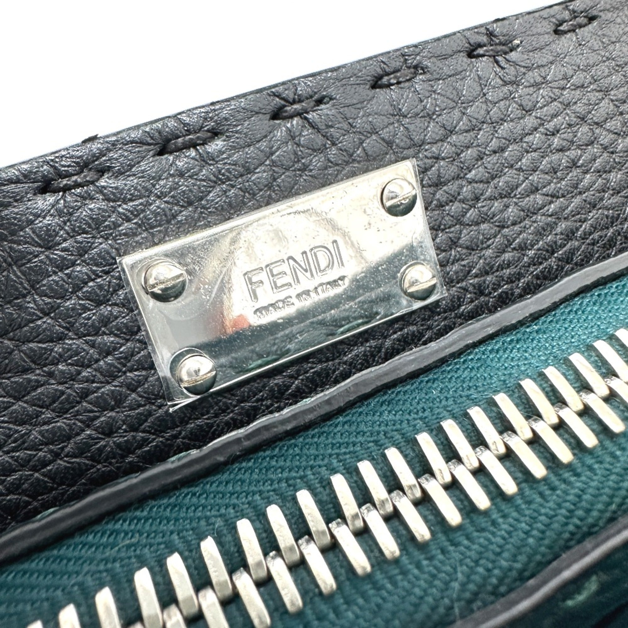 Fendi Blue Leather Briefcase