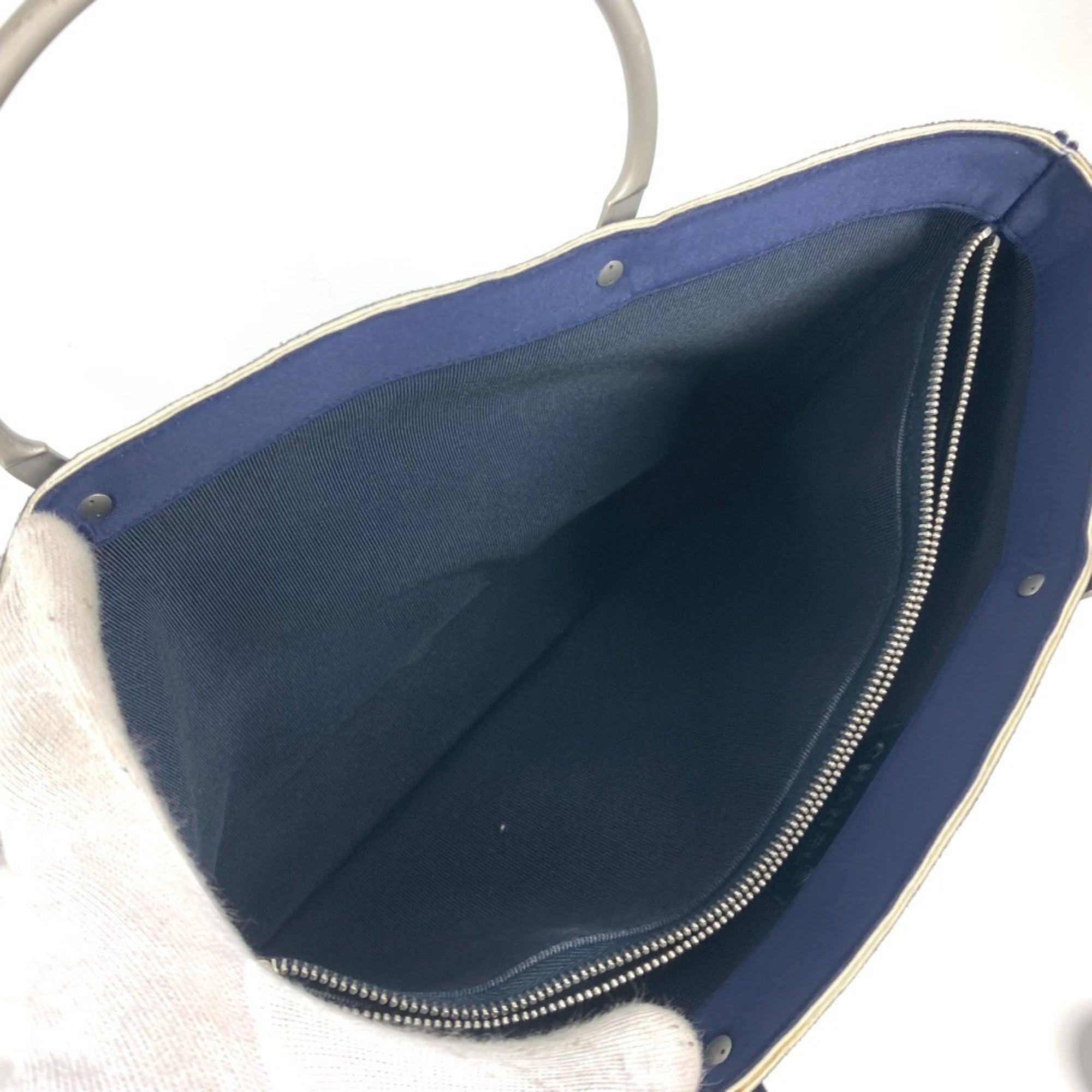 Chanel Navy Polyamide Handbag Tote Bag
