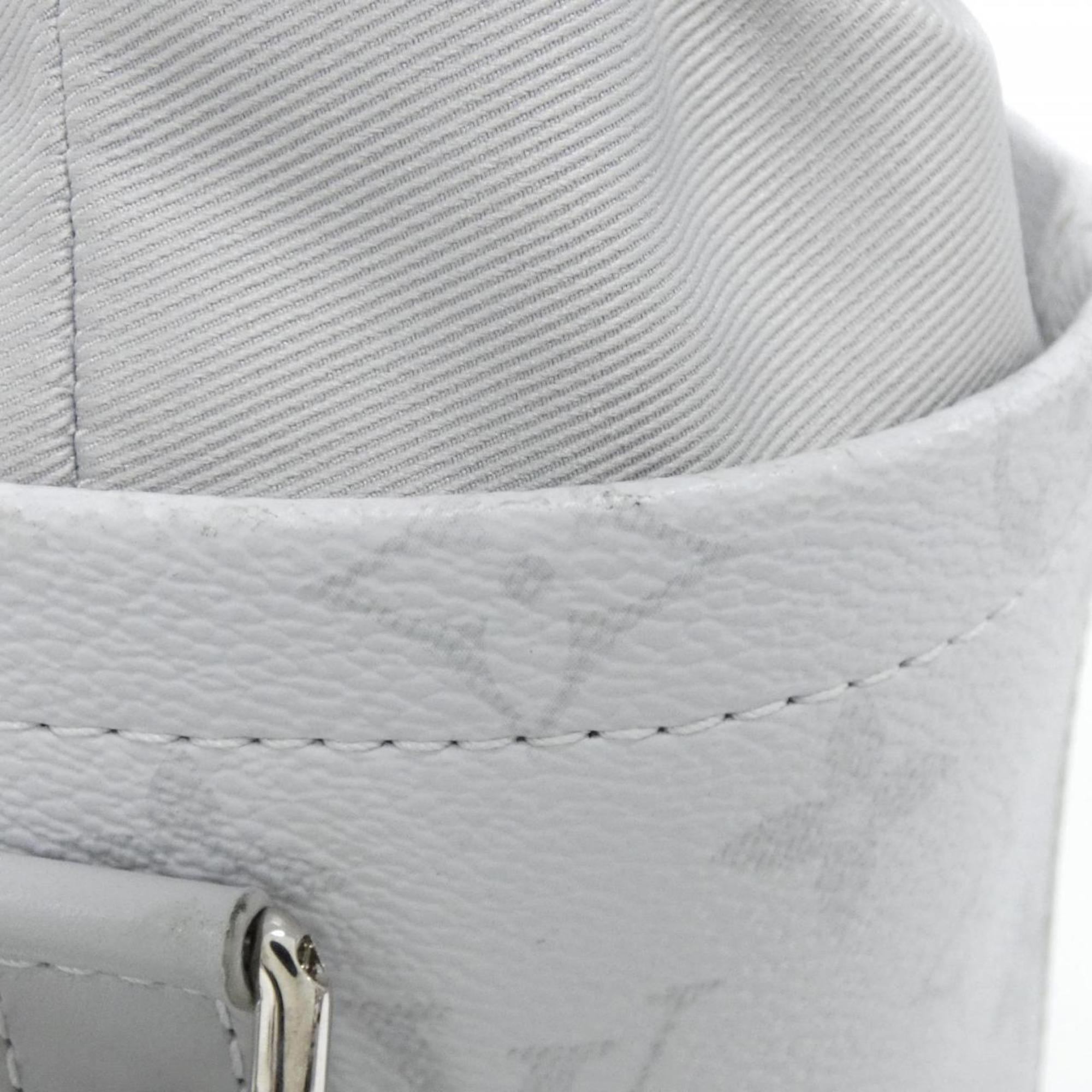 Louis Vuitton Blanc White Coated Canvas Shoulder Bag