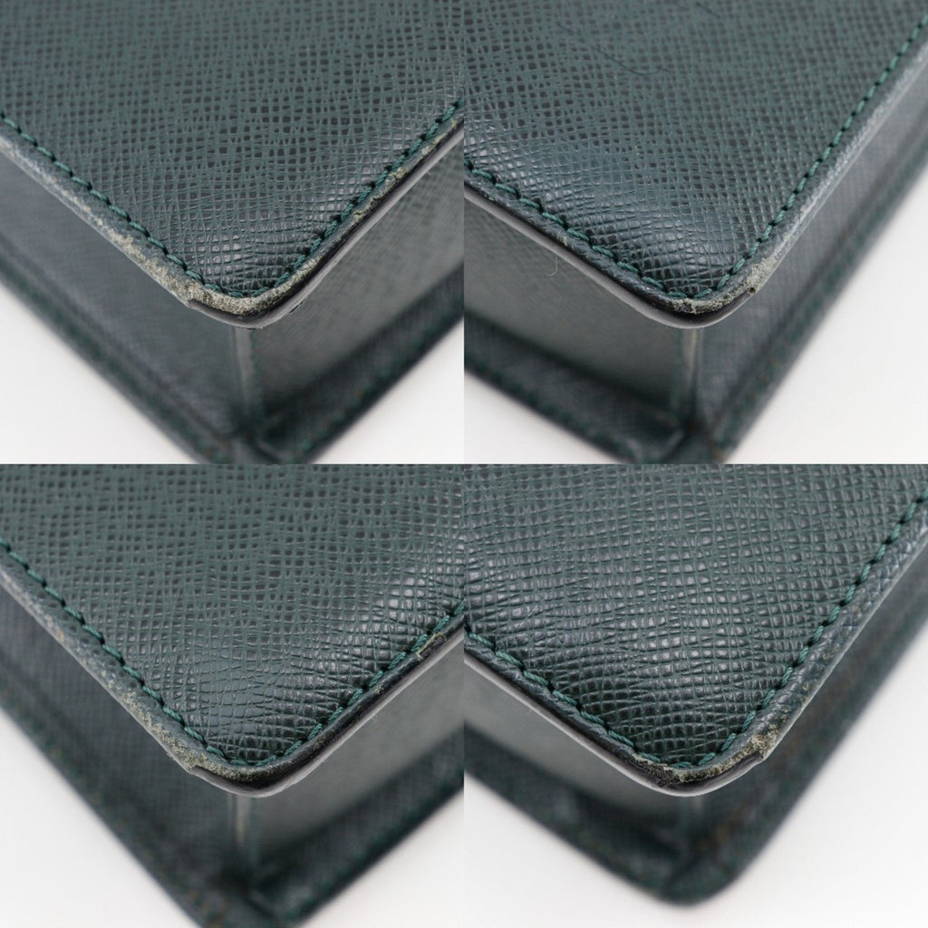 Louis Vuitton Episea Green Taiga Leather Briefcase