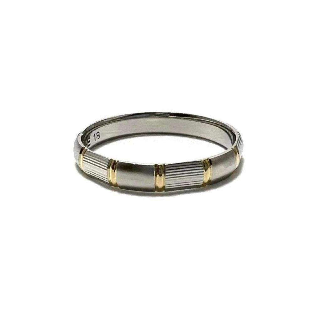 Celine Silver Yellow Gold (18K) Platinum Band Ring