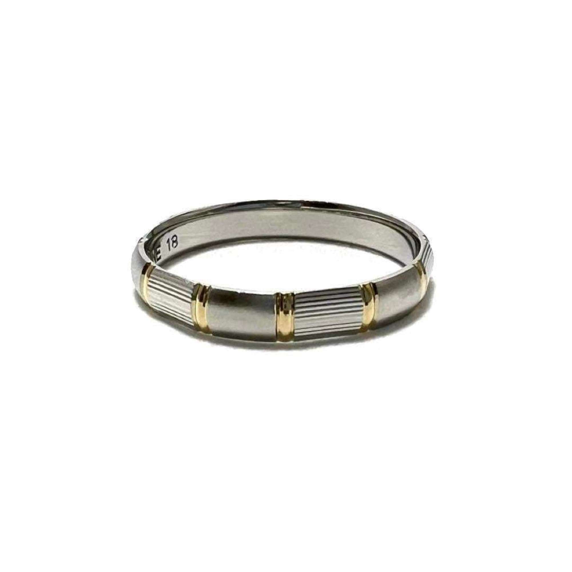 Celine Silver Yellow Gold (18K) Platinum Band Ring