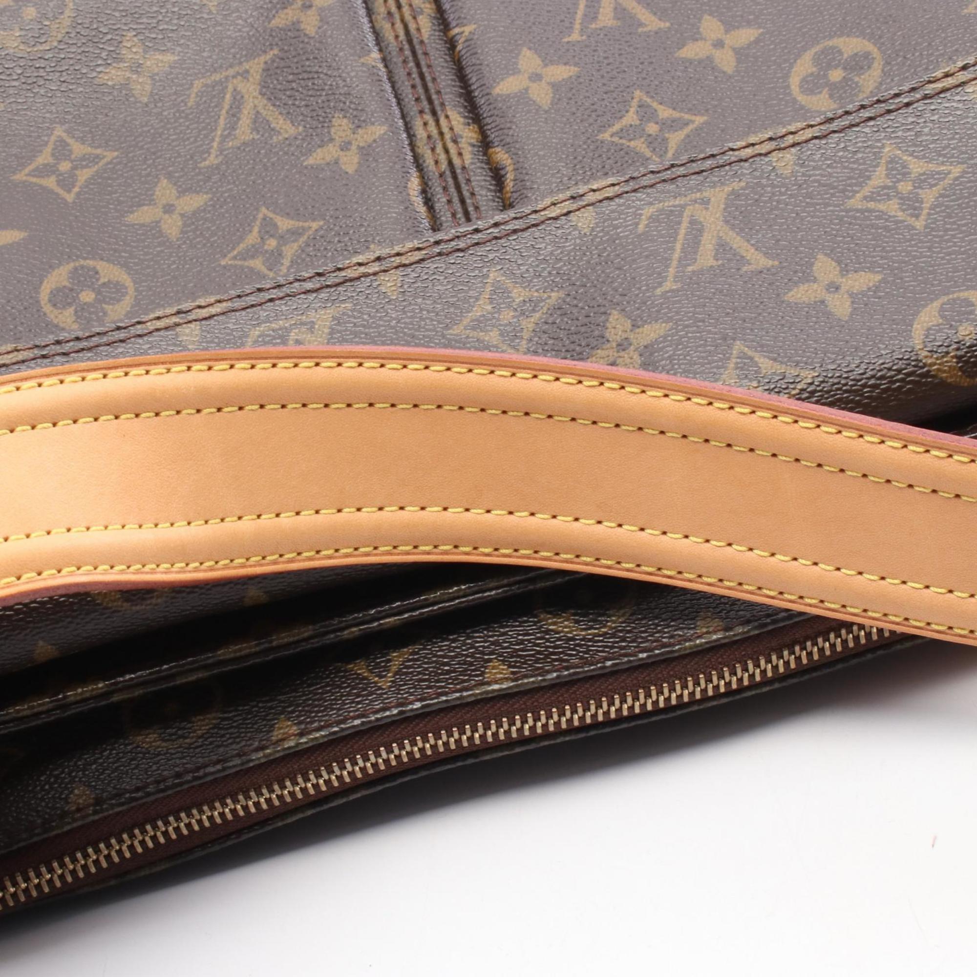 Louis Vuitton Brown Coated Canvas Leather Shoulder Bag