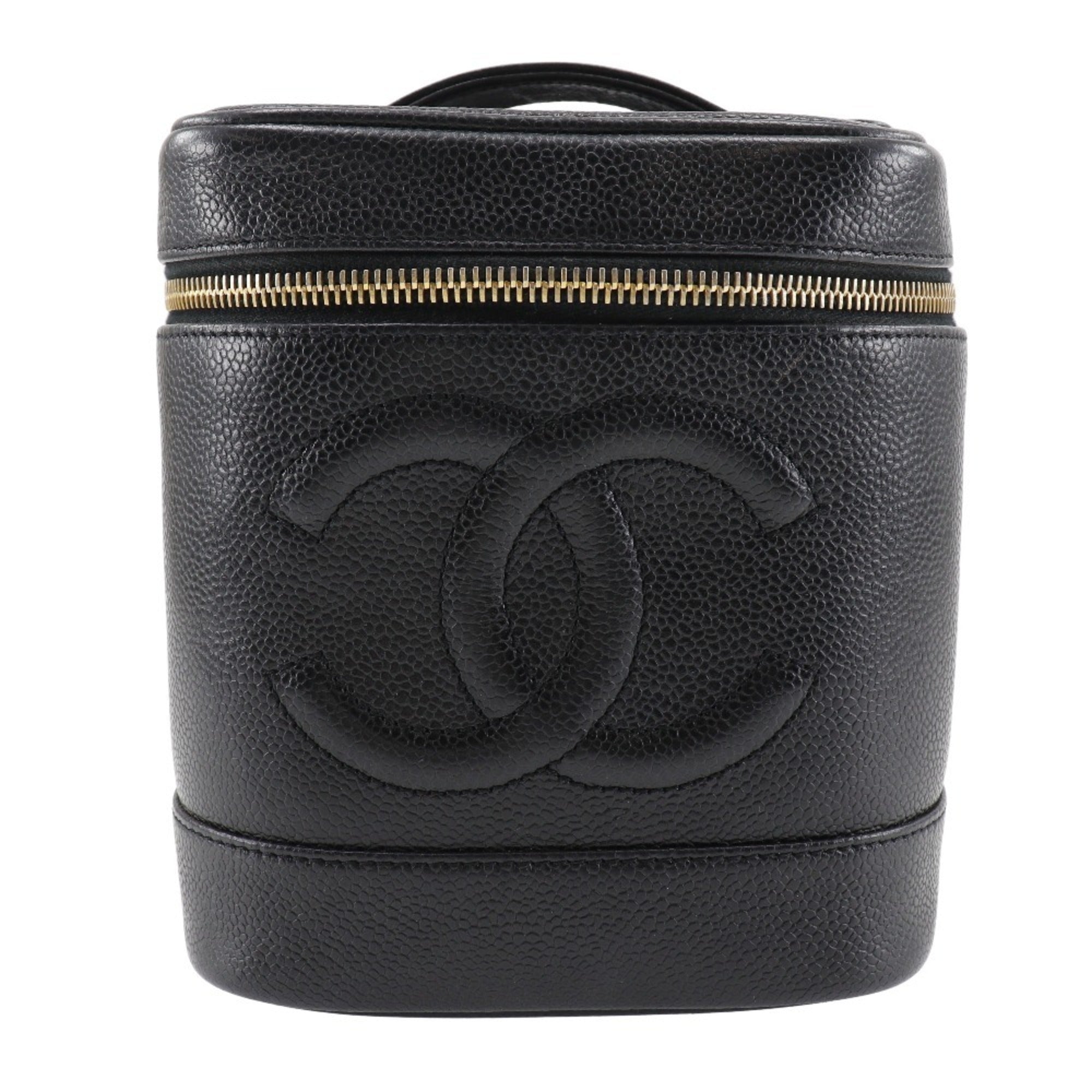 Chanel Caviar Skin Black Caviar Leather Handbag
