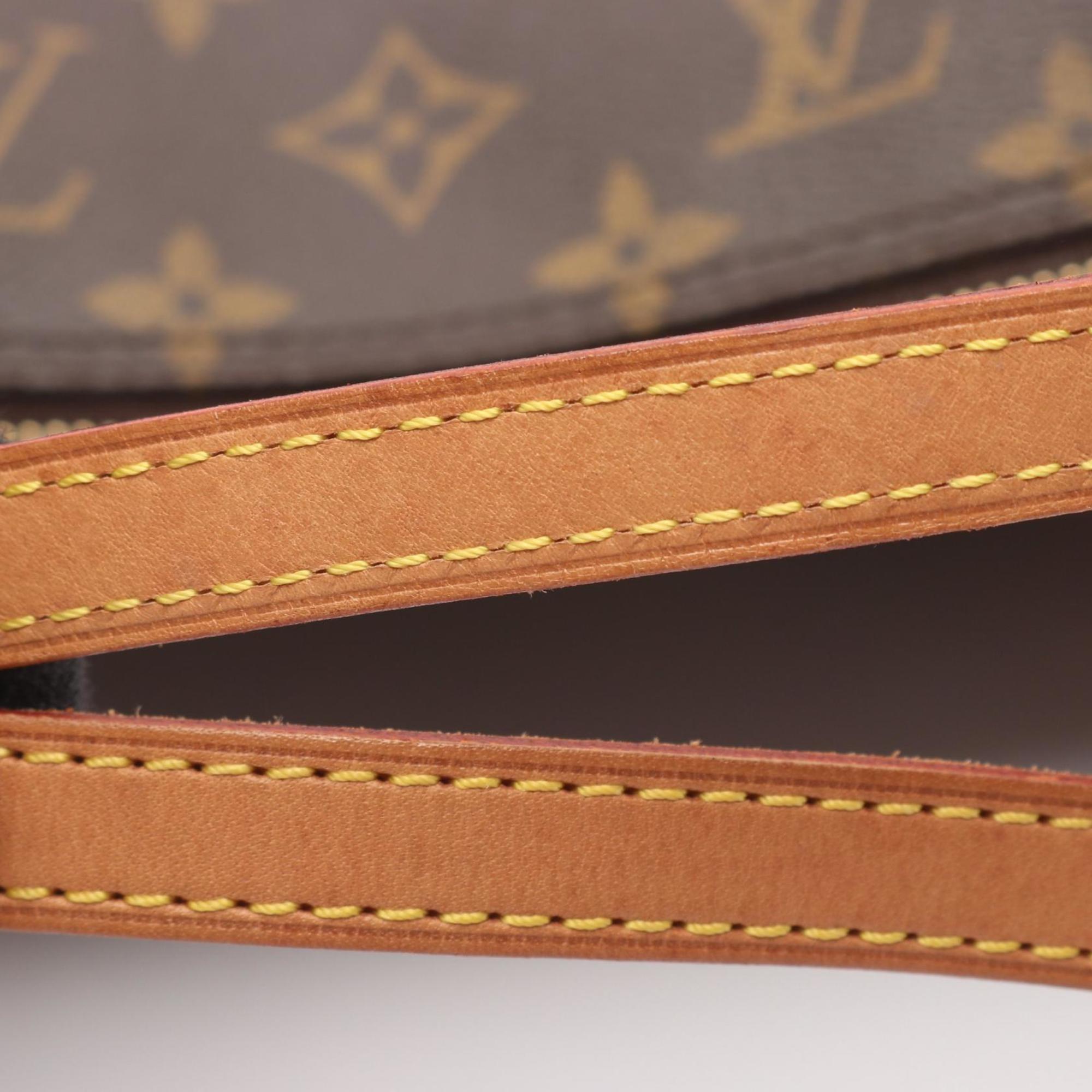 Louis Vuitton Brown Monogram Coated Canvas Leather Handbag