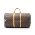 Louis Vuitton Brown Coated Canvas Leather Boston Bag Handbag
