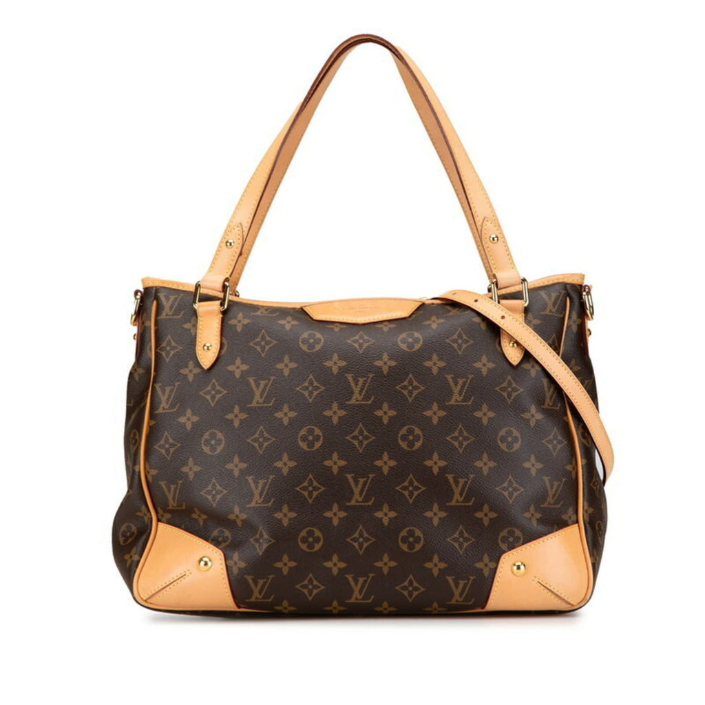 Louis Vuitton Brown Pvc Leather Shoulder Bag Tote Bag