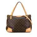 Louis Vuitton Brown Pvc Leather Shoulder Bag Tote Bag