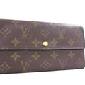 Louis Vuitton Monogram Brown Pvc Leather Long Wallet