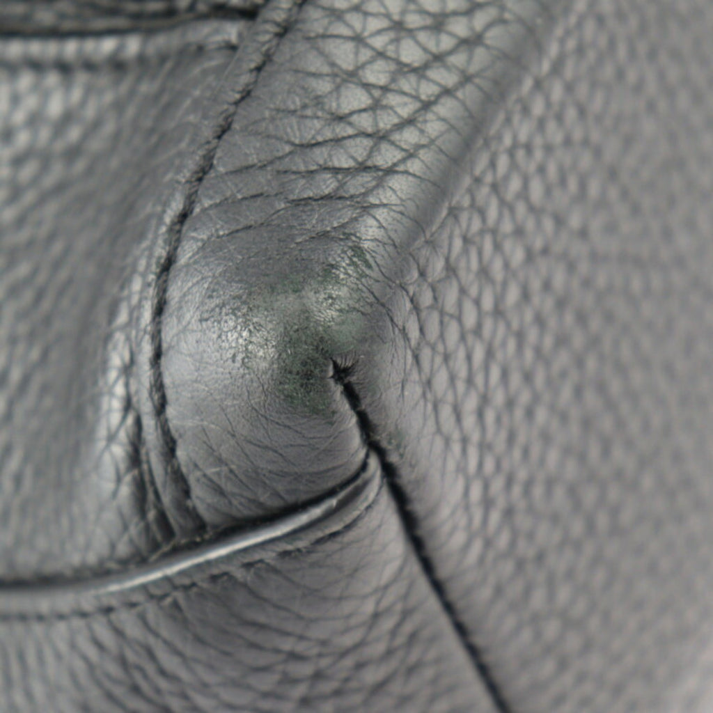 Louis Vuitton Black Leather Shoulder Bag