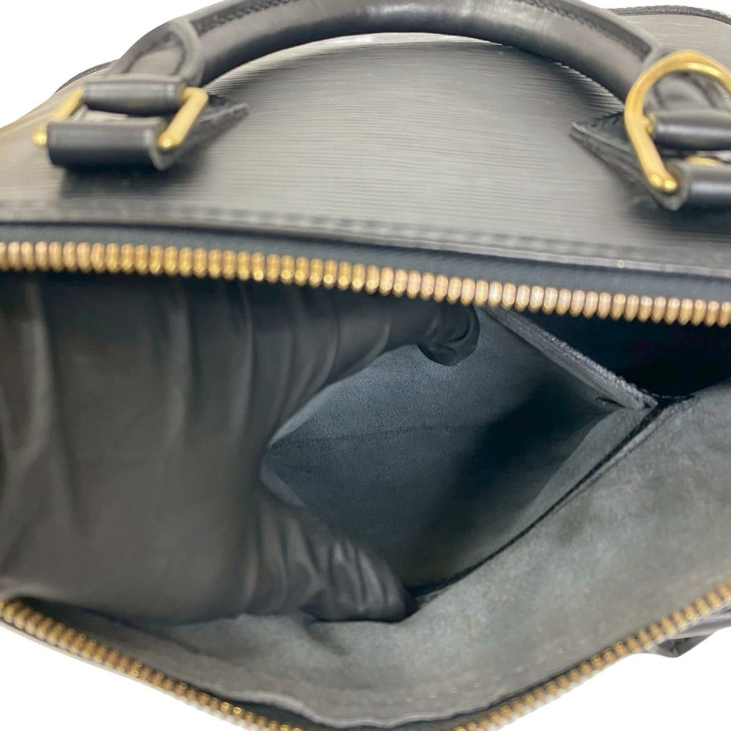 Louis Vuitton Black Epi Leather Boston Bag Handbag