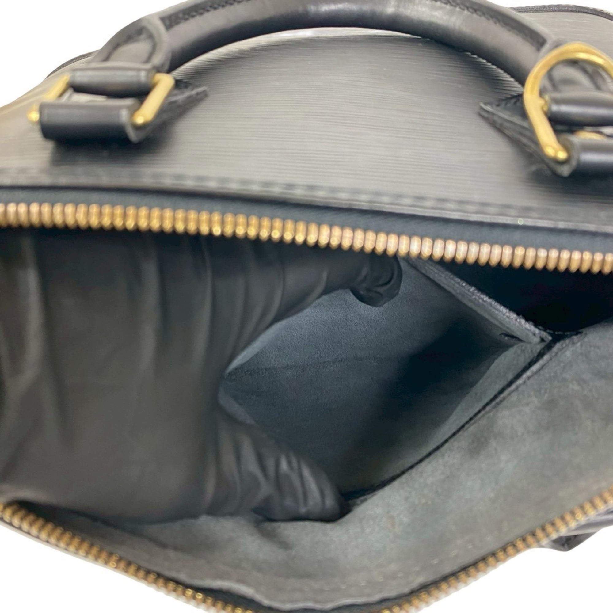 Louis Vuitton Black Epi Leather Boston Bag Handbag