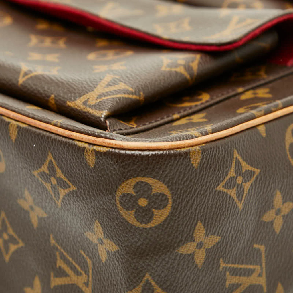 Louis Vuitton Brown Pvc Leather Handbag