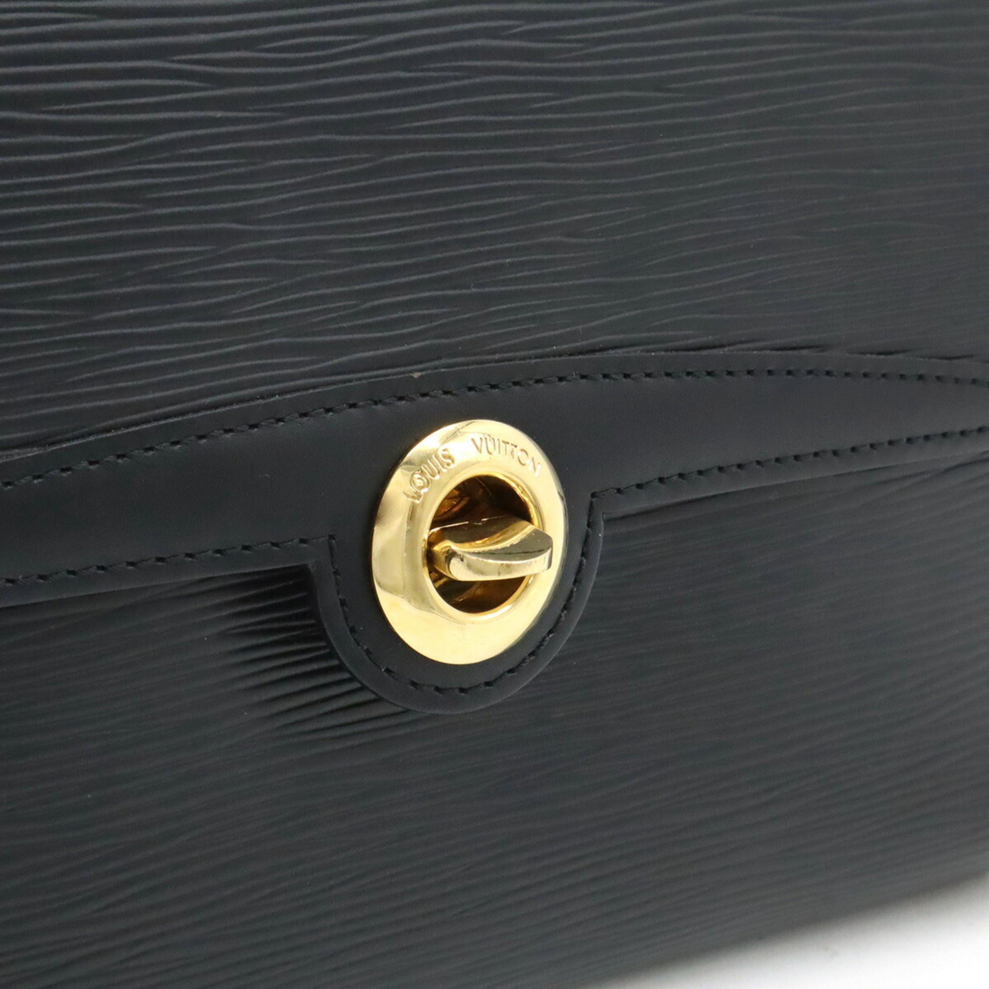 Louis Vuitton Black Noir Epi Leather Clutch Bag Pochette Shoulder Bag