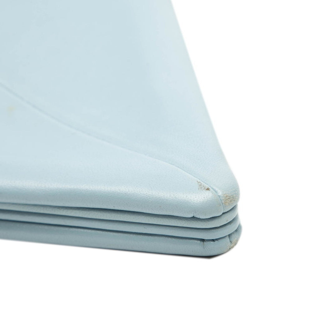 Bottega Veneta Light Blue Leather Clutch Bag