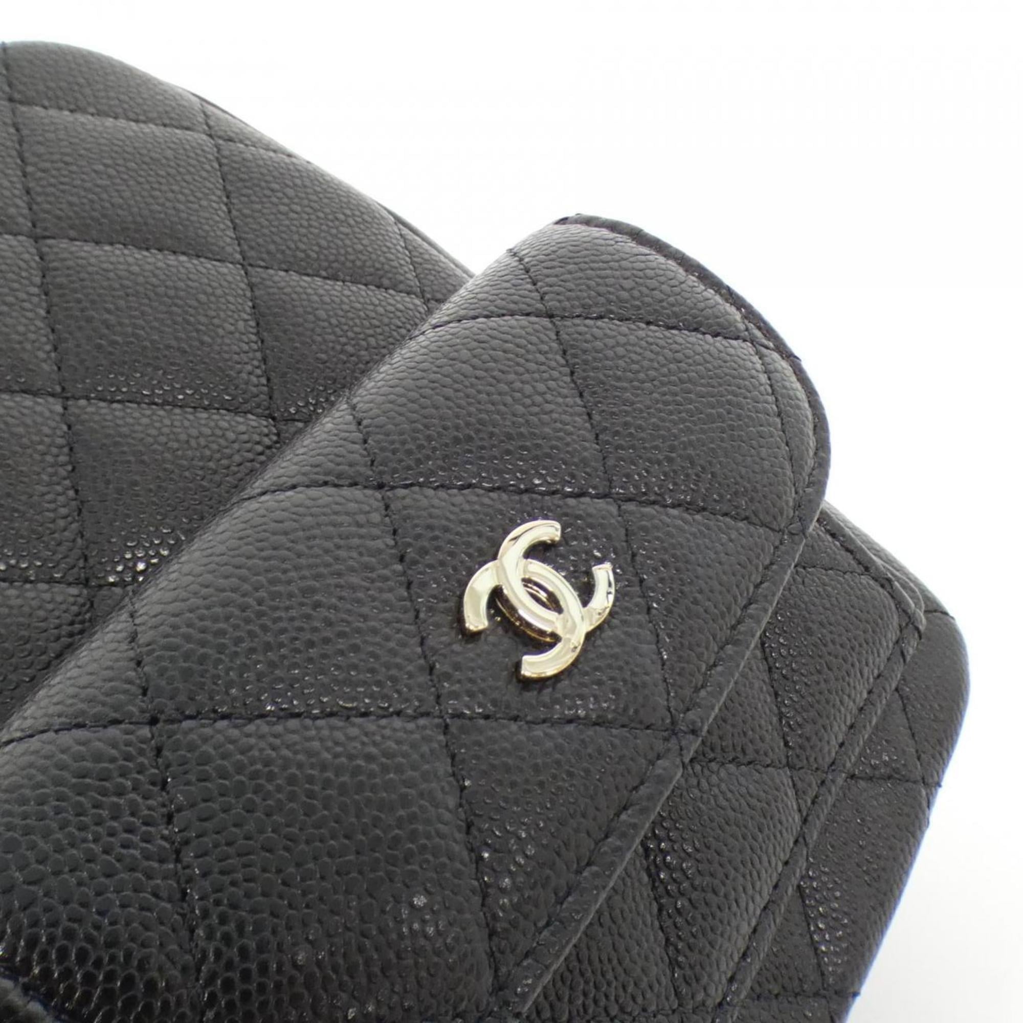 Chanel Black Grained Calfskin Backpack