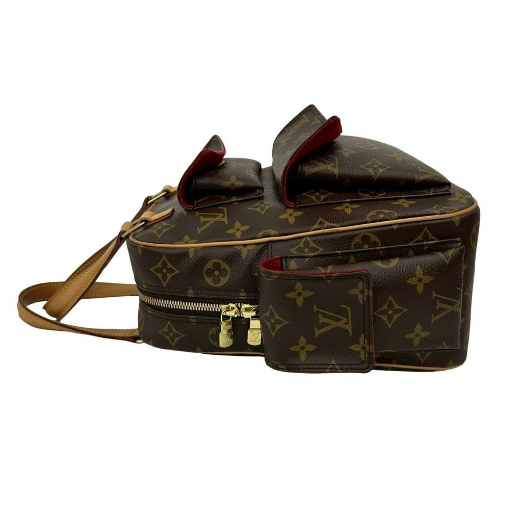 Louis Vuitton Brown Leather Pvc Boston Bag Handbag