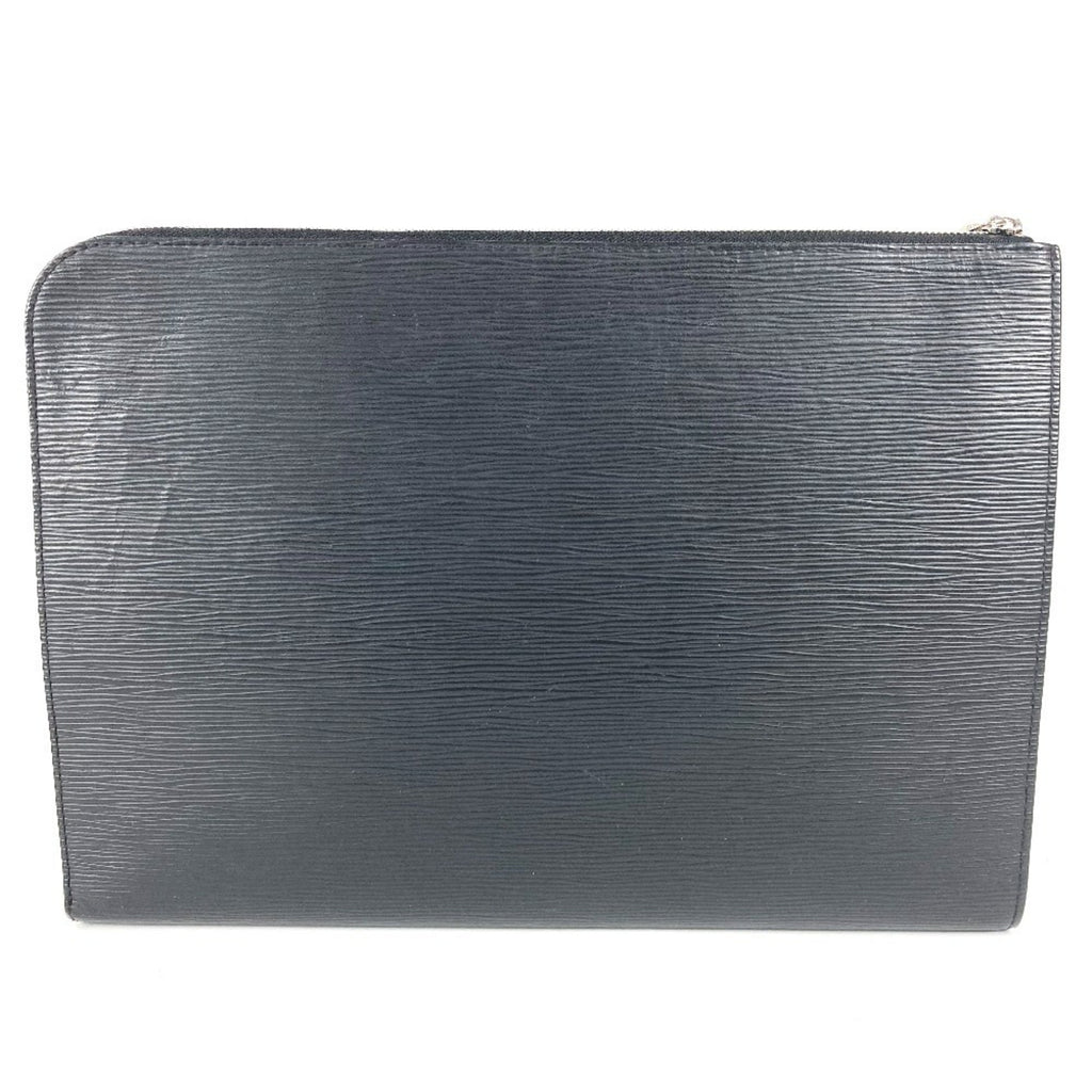 Louis Vuitton Black Yellow Epi Leather Clutch Bag Pochette Pouch