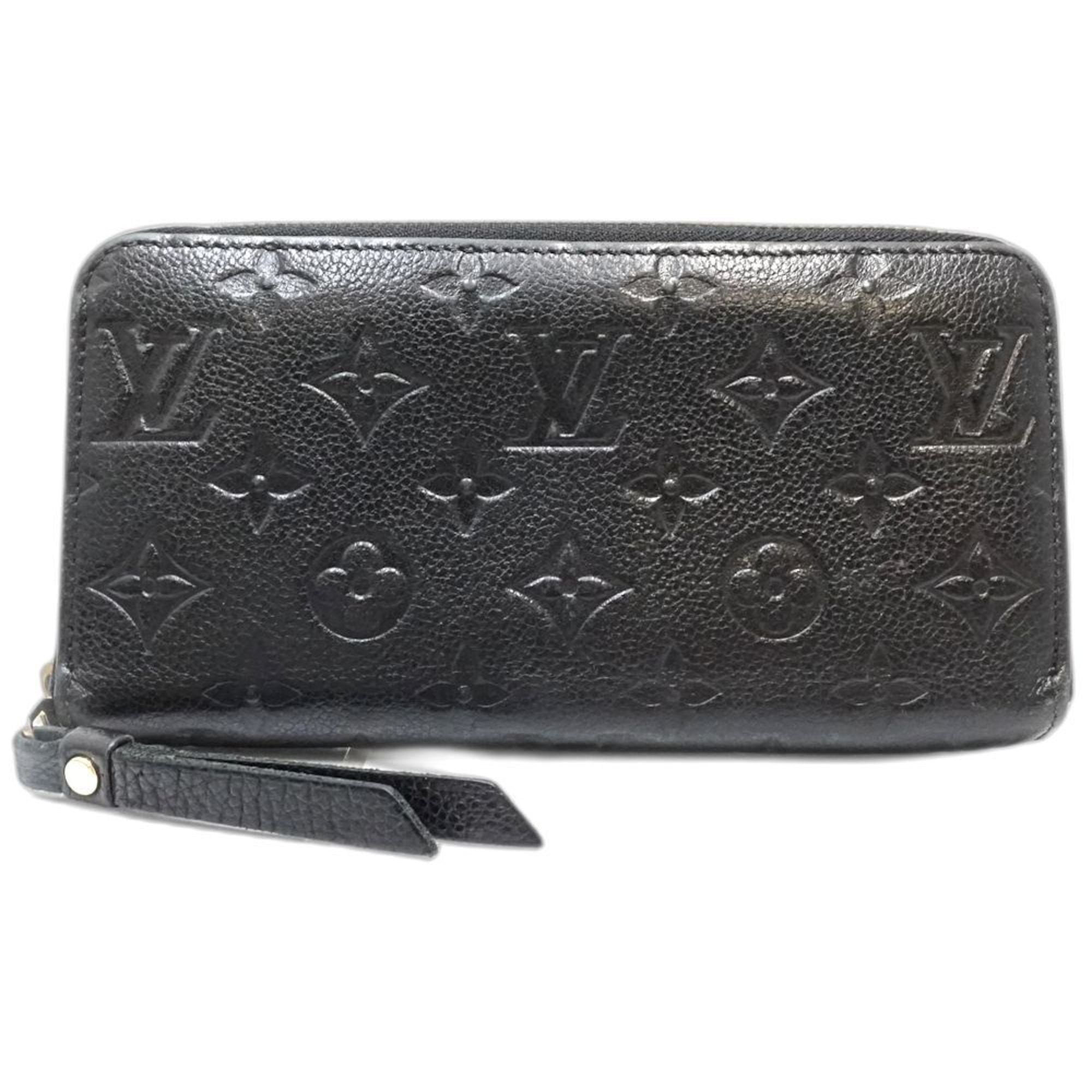 Louis Vuitton Black Leather Long Wallet