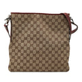 Gucci Beige Canvas Leather Shoulder Bag (Pre-Owned)