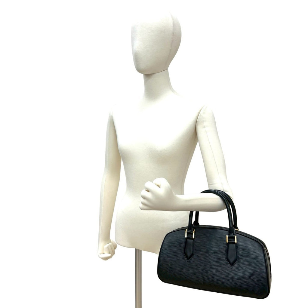 Louis Vuitton Black Epi Leather Boston Bag Handbag