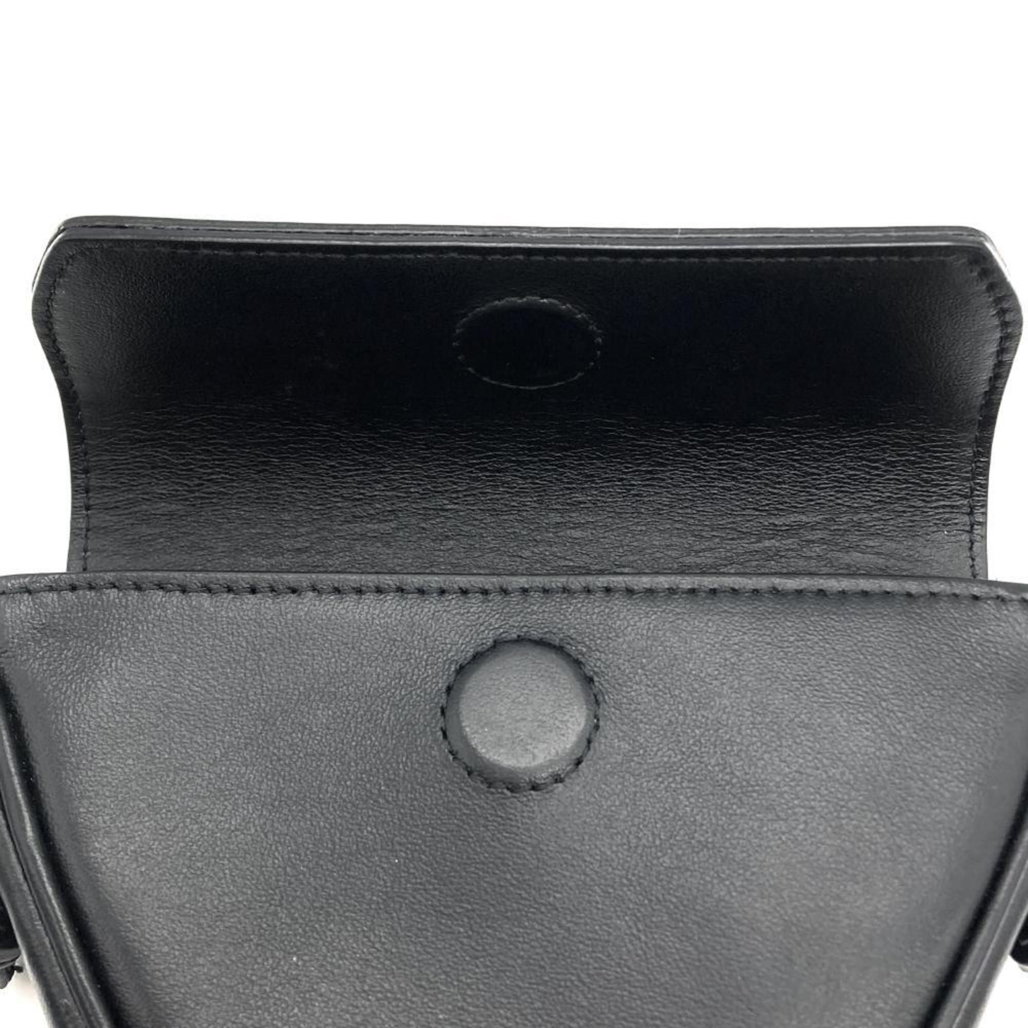 Celine Black Leather Shoulder Bag