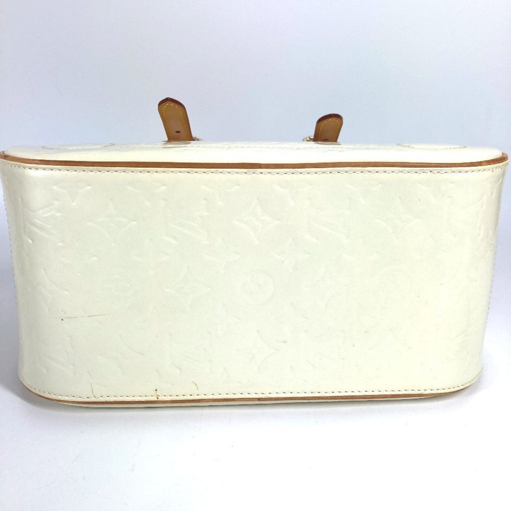 Louis Vuitton Pearl White Monogram Vernis Handbag Shoulder Bag Tote Bag