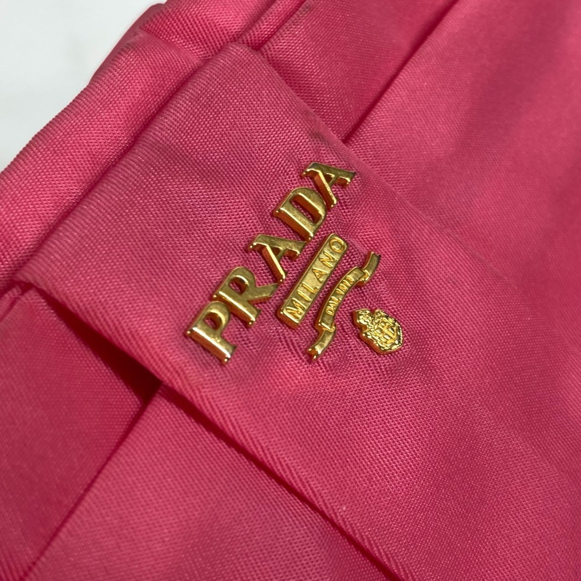 Prada Pink Bow Clutch Bag Pouch