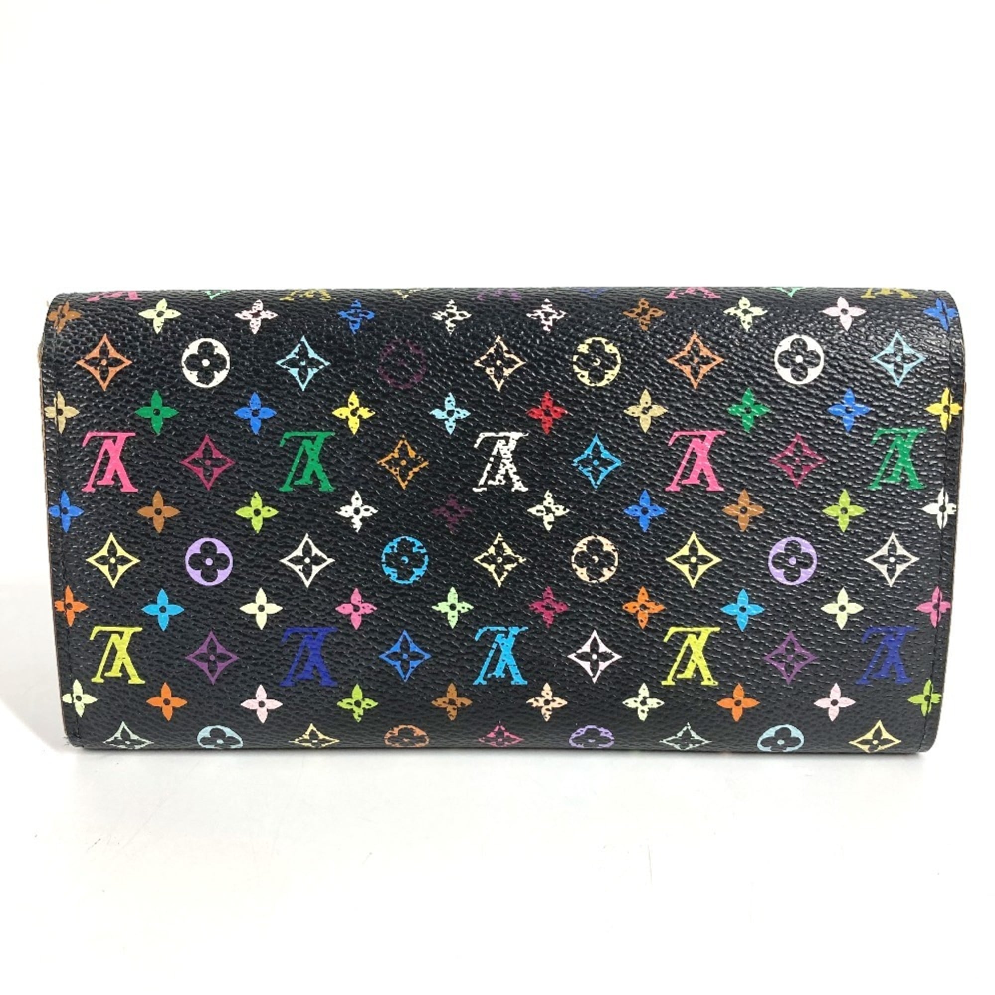 Louis Vuitton Black Multi-Color Purple Monogram Multicolore Canvas Chain/Shoulder Wallet