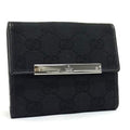 Gucci Black Canvas Leather Wallet (Bi-Fold) (Pre-Owned)