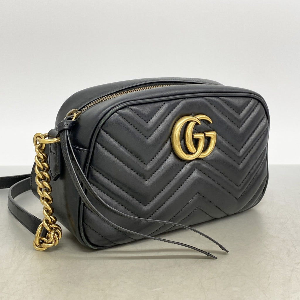 Gucci Black Leather Shoulder Bag (Pre-Owned)