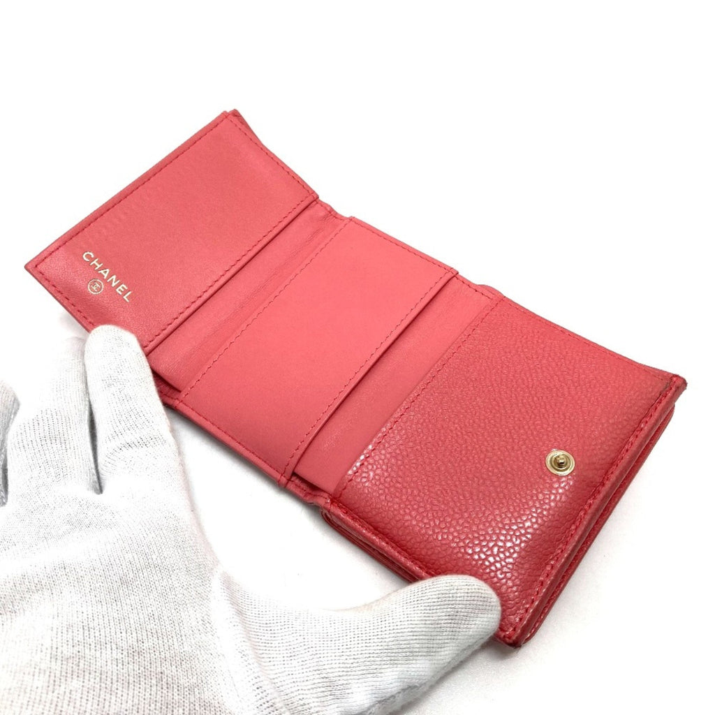 Chanel Pink Leather Wallet (Tri-Fold)