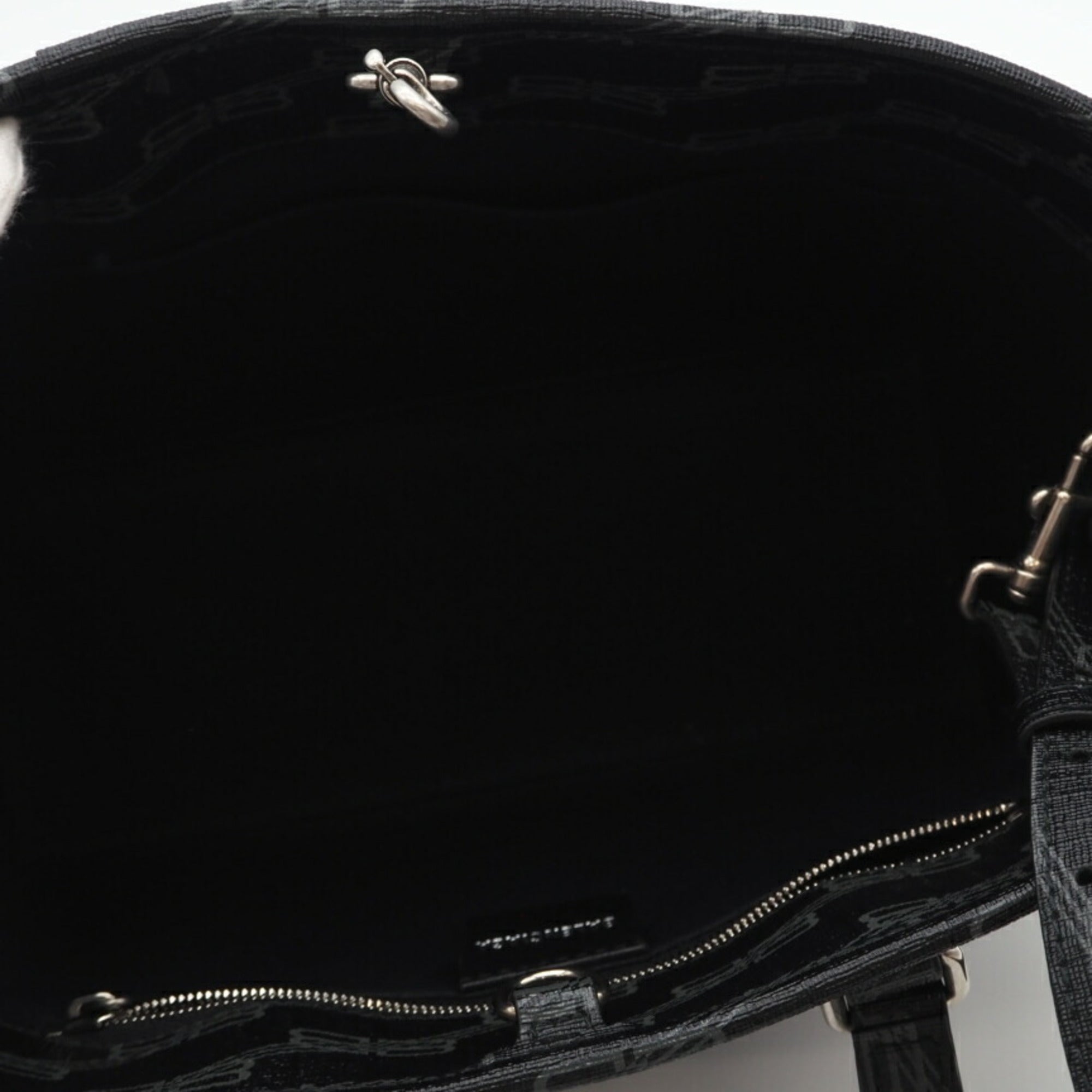 Balenciaga Black Gray Coated Canvas Tote
