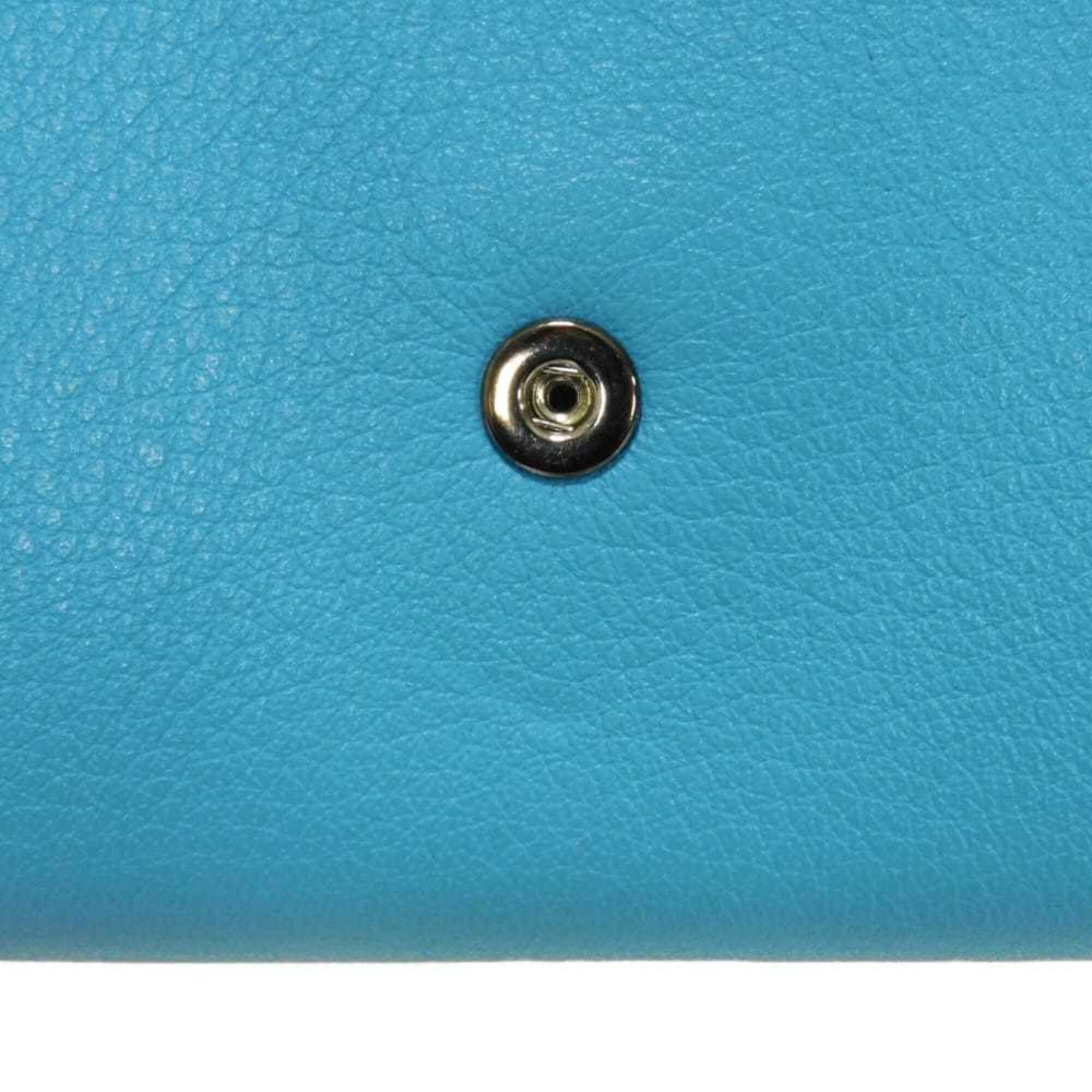 Balenciaga Blue Leather Long Wallet (Bi-Fold)