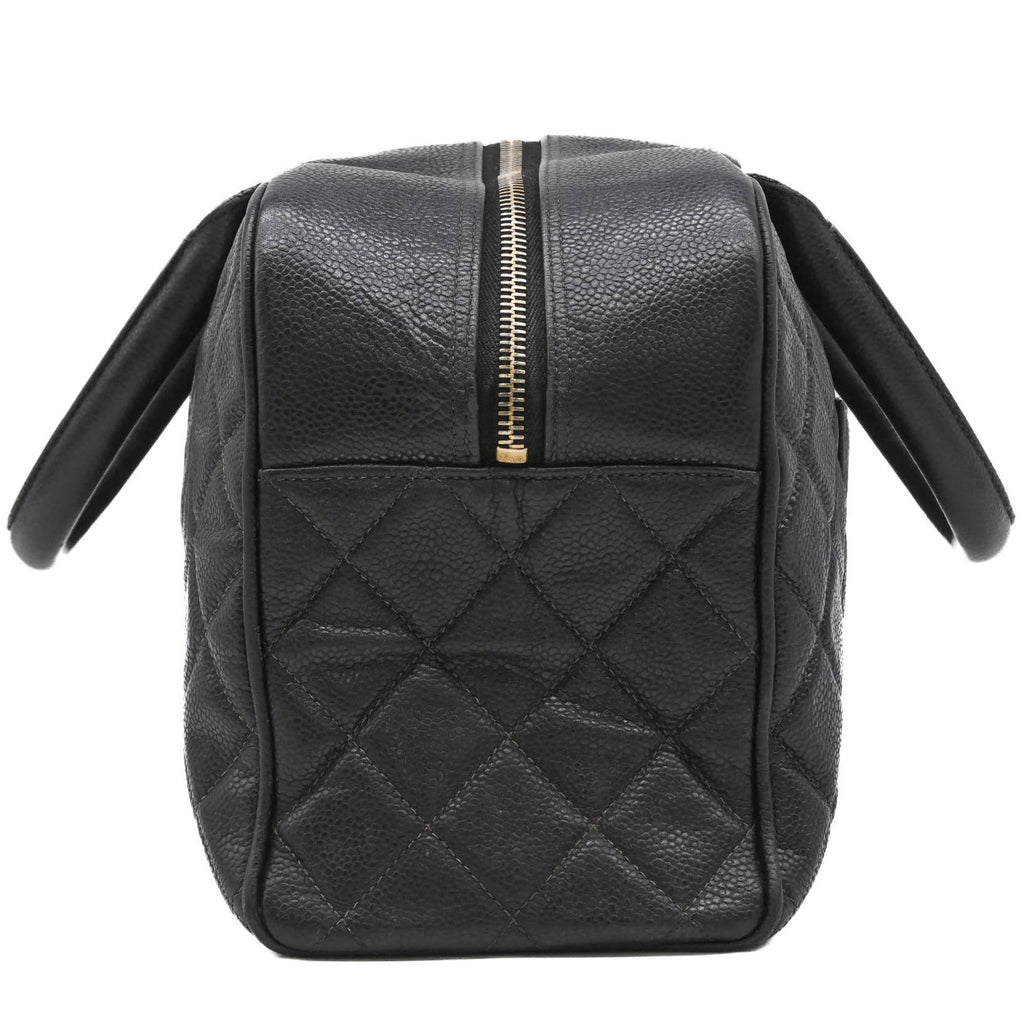 Chanel Black Grained Calfskin Handbag