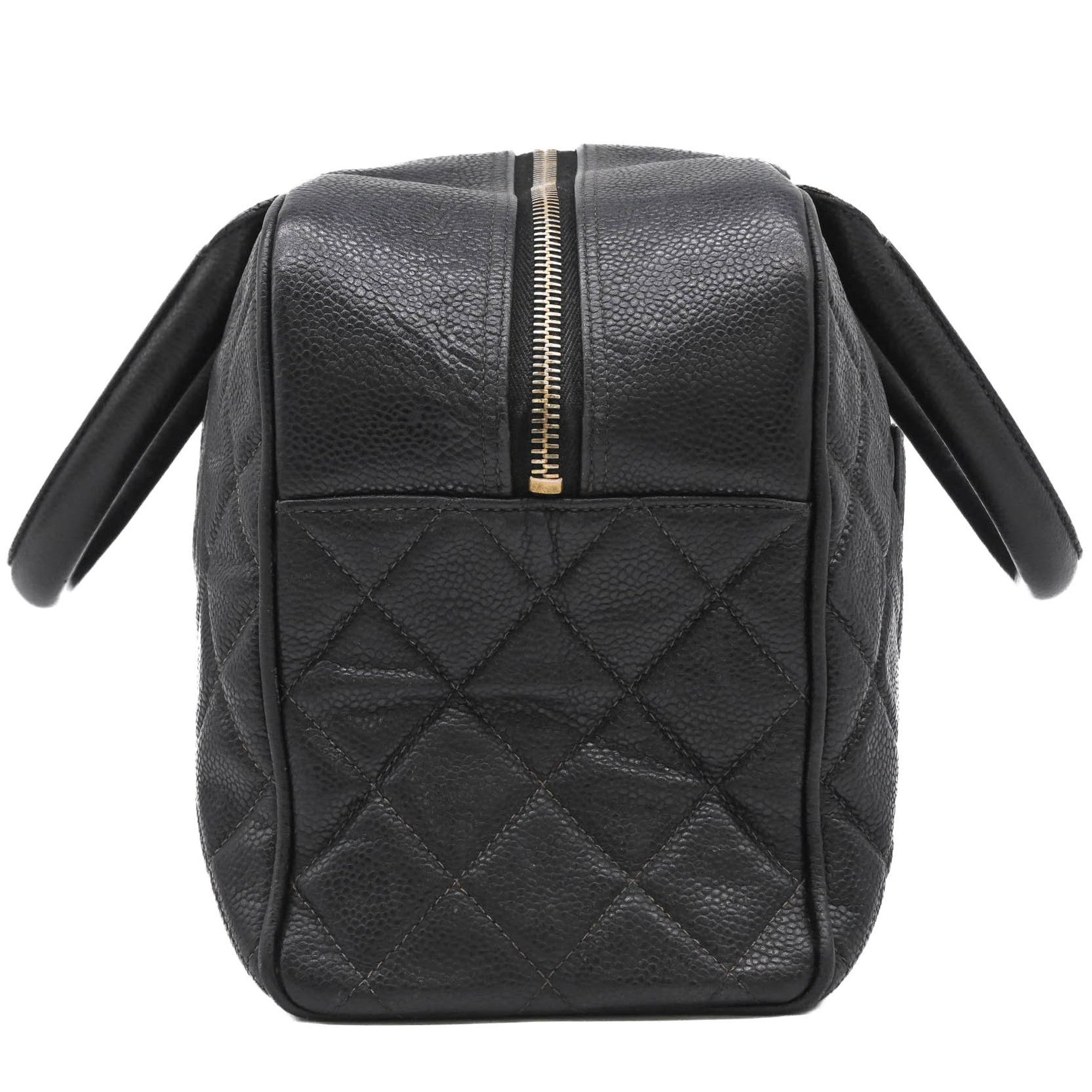 Chanel Black Grained Calfskin Handbag