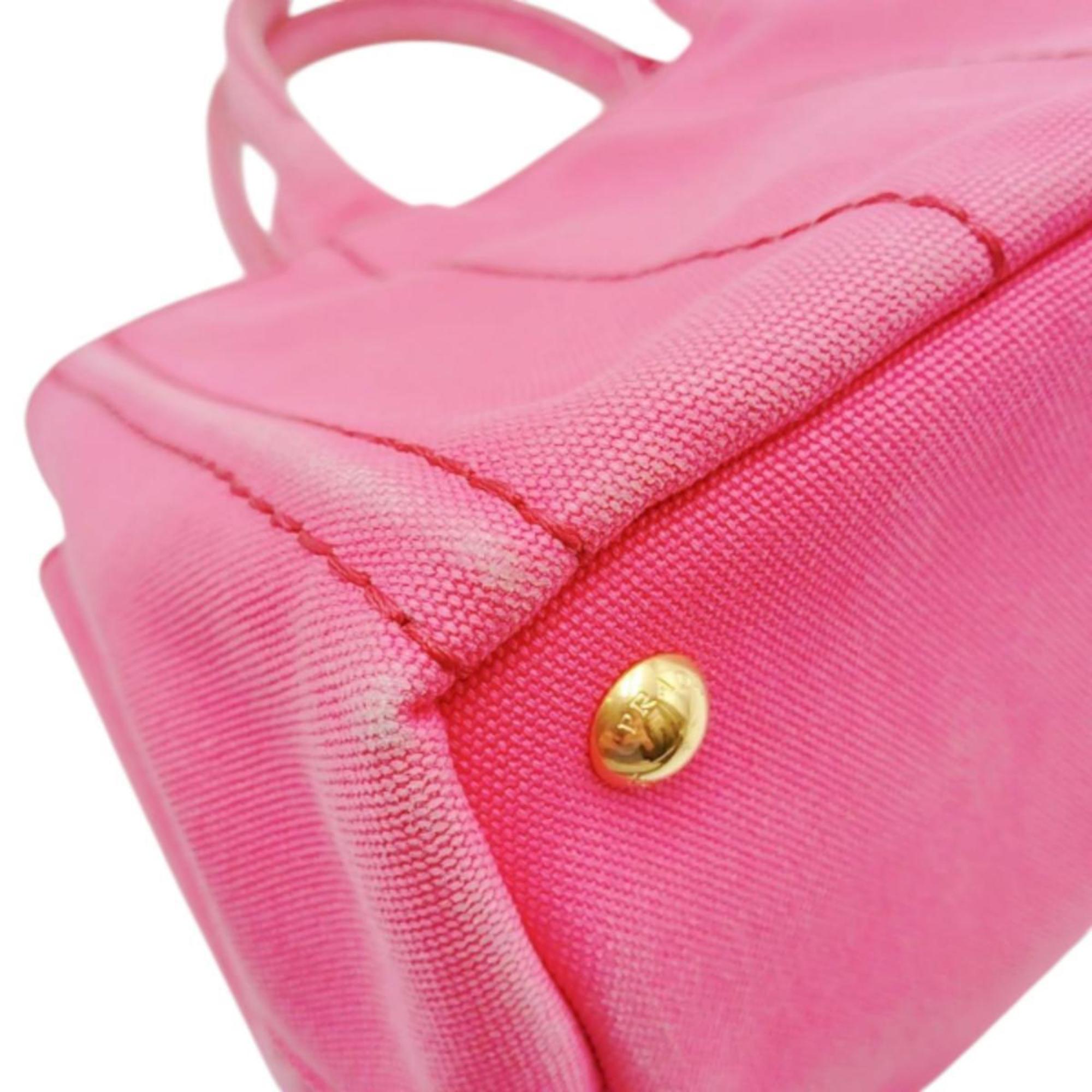 Prada Pink Canvas Tote Bag