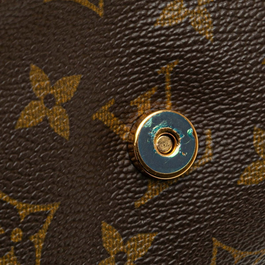 Louis Vuitton Brown Pvc Leather Pochette Shoulder Bag