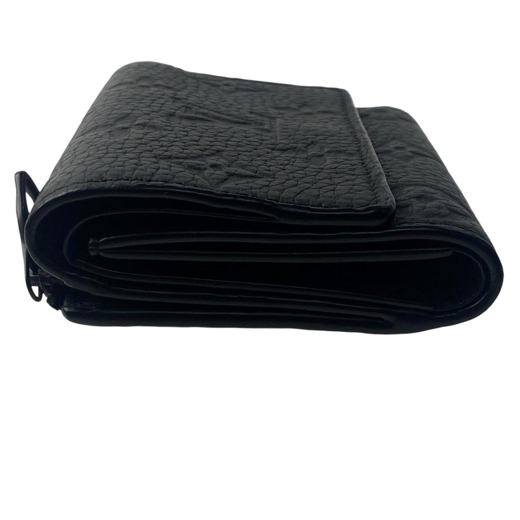 Louis Vuitton Black Noir Leather Wallet (Tri-Fold)