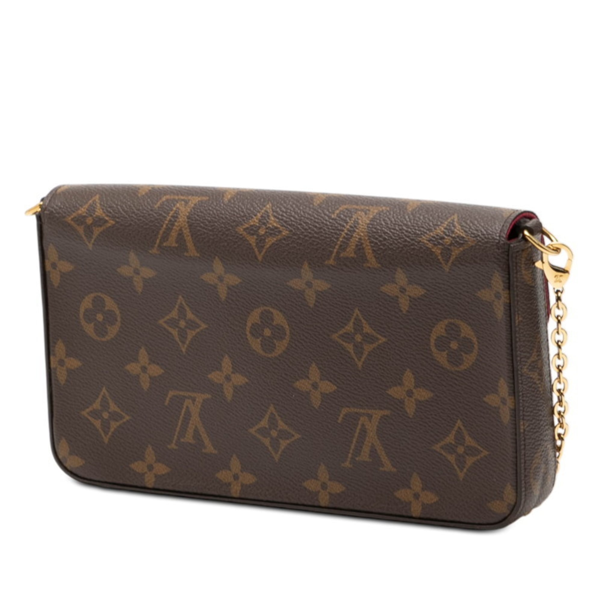 Louis Vuitton Brown Fuchsia Pvc Pochette Shoulder Bag