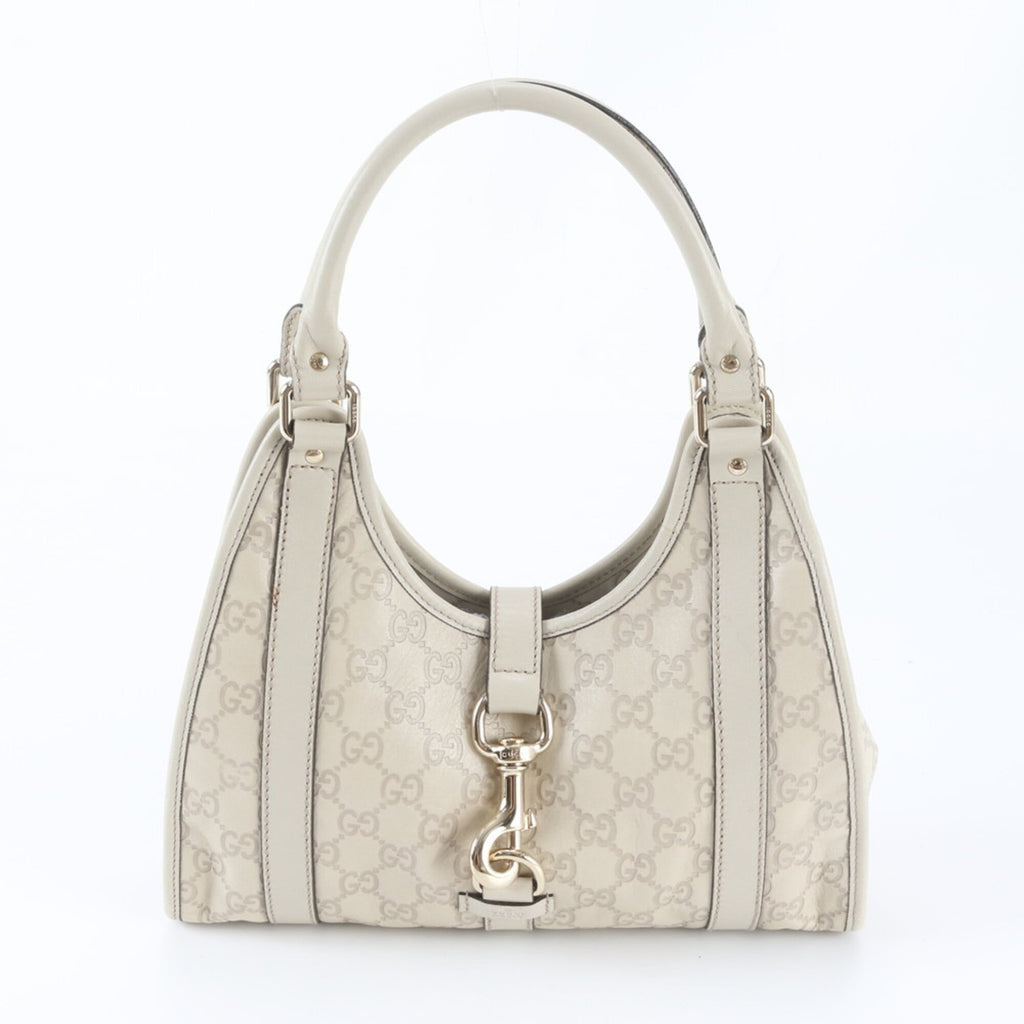 Gucci Guccissima White Leather Handbag (Pre-Owned)