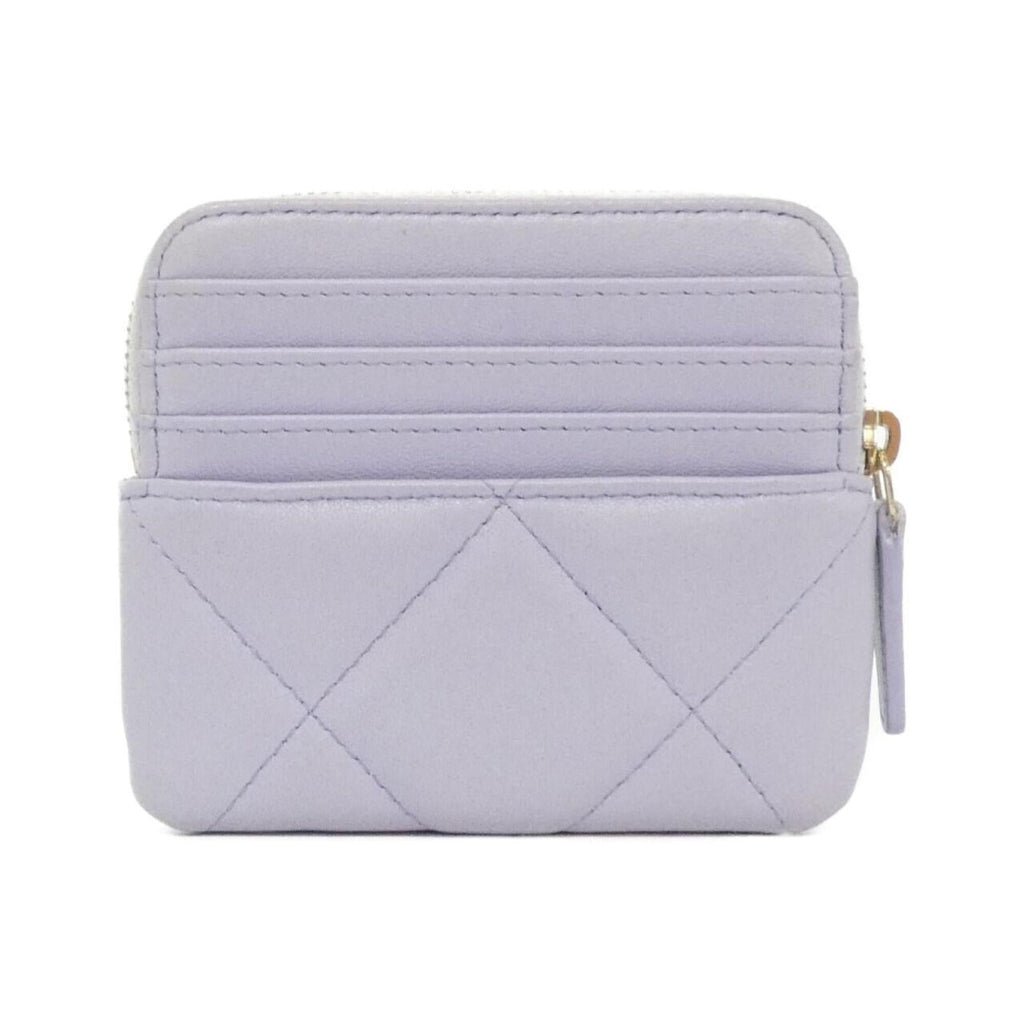 Chanel Purple Leather Coin Purse/Coin Case