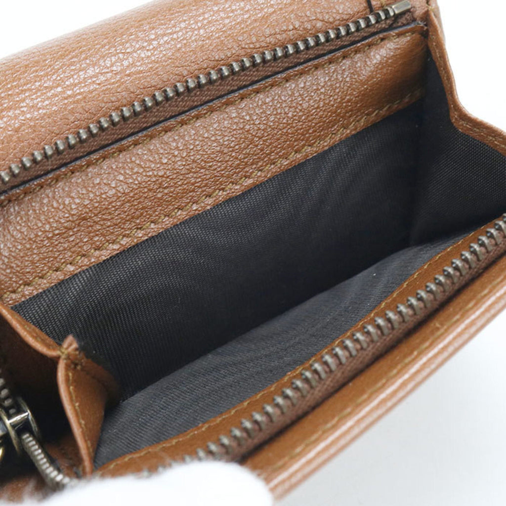 Gucci Brown Leather Wallet (Tri-Fold) (Pre-Owned)