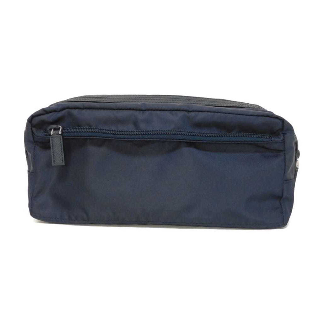Prada Blue Nylon Clutch Bag Pouch