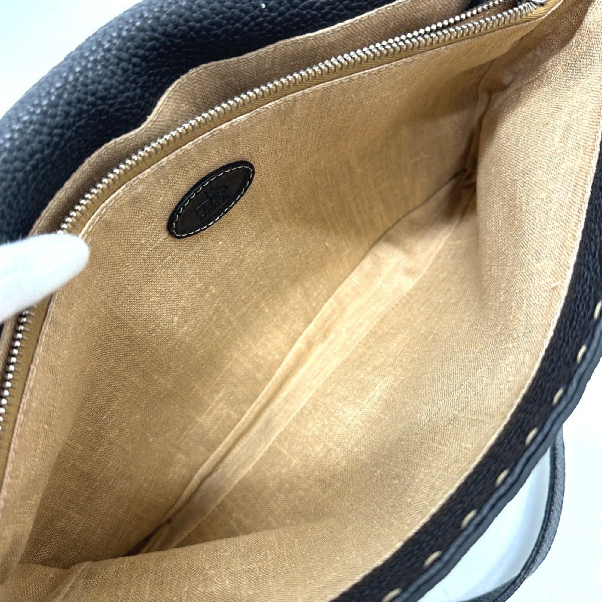 Fendi Black Leather Shoulder Bag