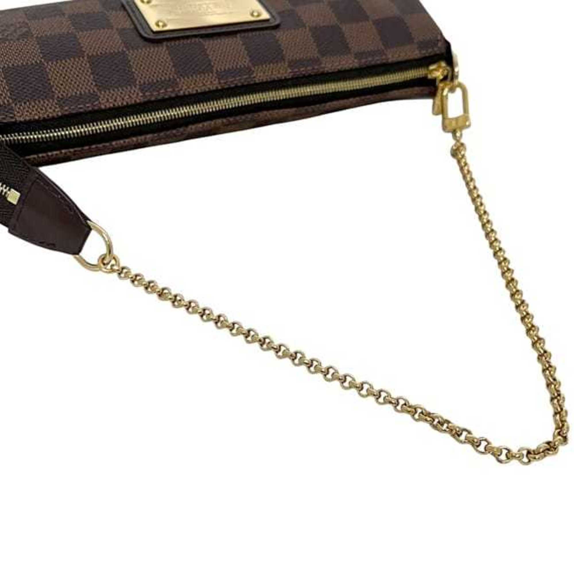 Louis Vuitton Brown Damier Canvas Ebene Damier Canvas Leather Handbag Pouch Shoulder Bag